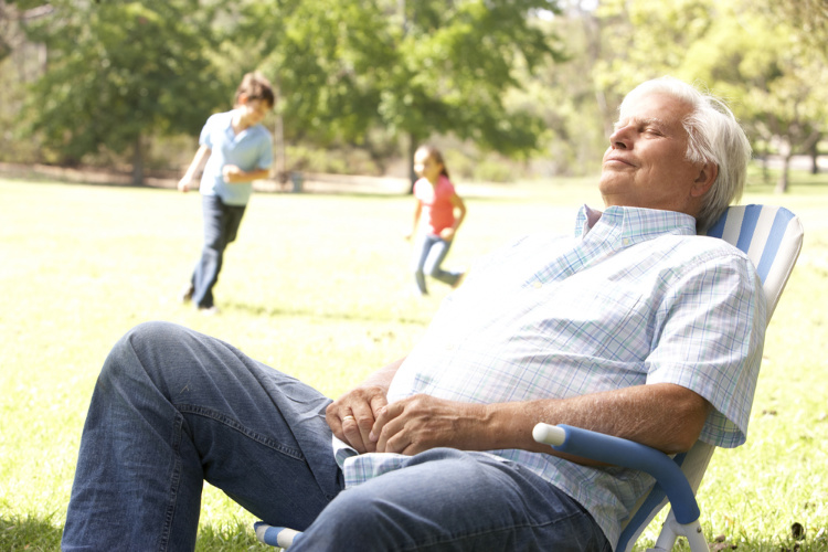 Cannabis and arthritis man relaxing