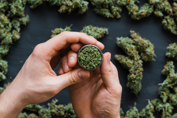 cannabutter grinding bud