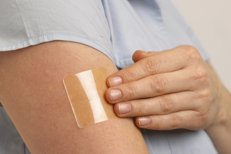 Transdermal Patches on skin